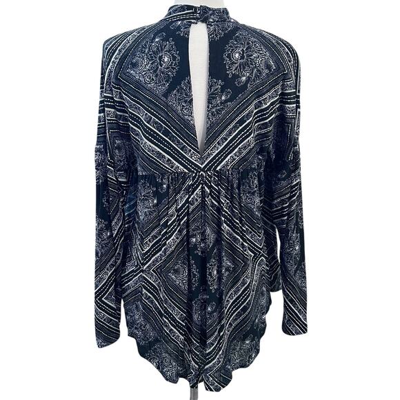 Free People Walking on a Dream High Neck Cutout Long Sleeve Tunic Top S - Picture 3 of 15